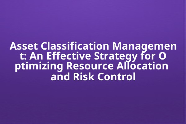 Asset Classification Management: An Effective Strategy for Optimizing Resource Allocation and Risk Control