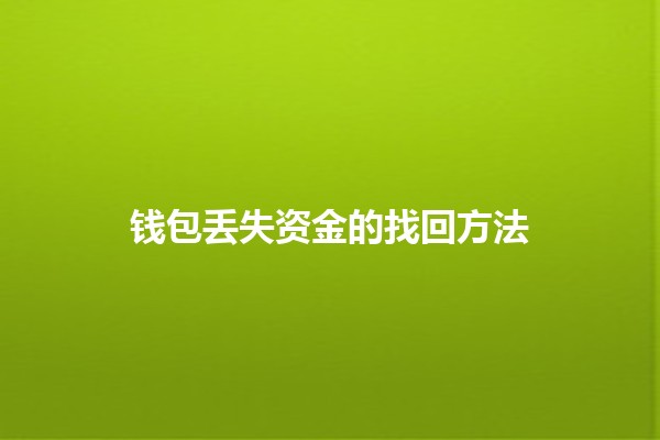 钱包丢失资金的找回方法💰🔍 钱包丢失资金的找回方法💰🔍