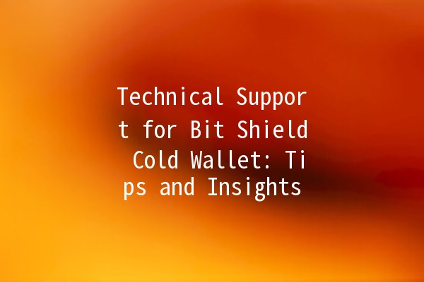 Technical Support for Bit Shield Cold Wallet: Tips and Insights 🔒💼