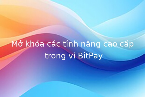 Mở khóa các tính năng cao cấp trong ví BitPay 🪙✨