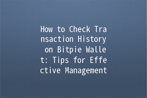 How to Check Transaction History on Bitpie Wallet: Tips for Effective Management 📈💰